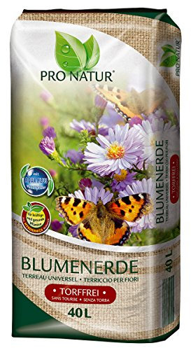 Pro Natur Blumenerde 40 Liter torffrei NEU mit TIMPOR® Holzfaser & Mykorrhiza Kulturen