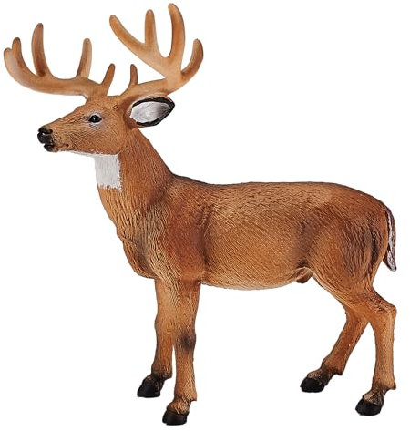 MOJO - White Tailer Deer Stag | Hand-Painted Toy Figure | Woodland Collection | True to Life & Highly Detailed | Designed in UK