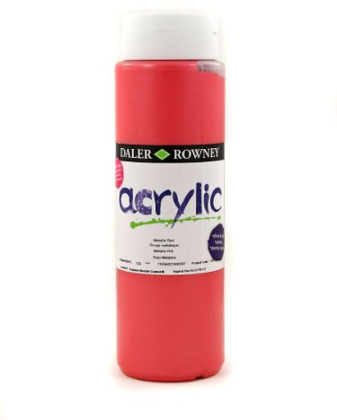 Daler Rowney GRADUATE AKRYLISK 500 ml METALLISK röd