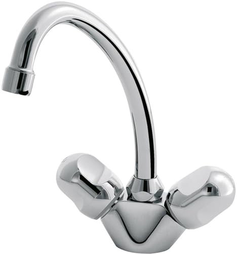 Ideal Standard Double Poignée Lavabo Robinet mélangeur en Chrome Alpha B2037AA Profondeur : 1...