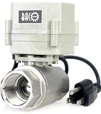 BACOENG 2 Way Motorized Ball Valve, 1 Inch DN25 Electrical Ball Valve, 110VAC Stainless Steel Electric Water Valve