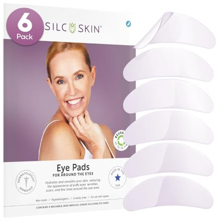 Silc Skin Silicone Eye Pads Reusable Overnight Eye Patches, Medical Grade Silicone For Fine Lines And Puffiness, 60 Day Supply