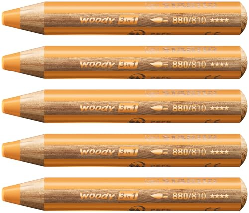 Multipenna STABILO woody 3-i-1-penna Ask med 5 Guld