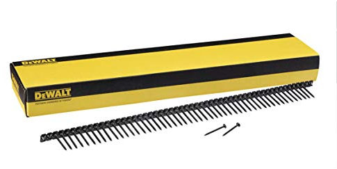 DEWALT Trockenbau-Schrauben mit Grobgewinde (für Holz, 3,5x45 mm, magaziniert, 50 Schrauben pro Streifen, passend für 18V Akku-Schnellbauschrauber DCF620, Inhalt: 1.000 Stück) DWF4000450