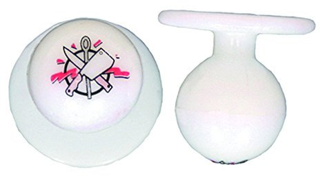 EXNER Kochknöpfe Kugelknöpfe weiß mit Kochwerkzeug