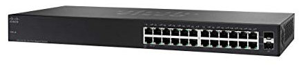 Switch non gestito Cisco SG110-24 con 24 porte Gigabit Ethernet (GbE) più 2 porte combinate SFP, protezione limitata a vita (SG110-24-EU)