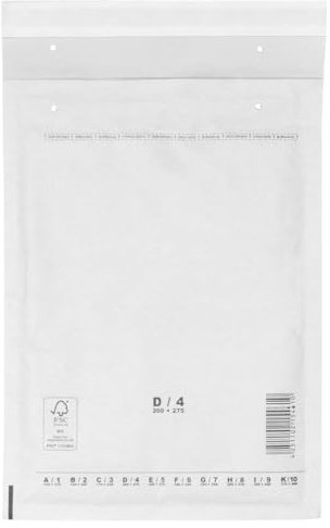 verpacking Luftpolstertaschen Versandtaschen Luftpolsterumschlag D4, Innenmaß 180 x 265 mm (Außenmaß 200 x 275 mm) Weiß Polsterumschläge selbstklebend geeignet für DIN B5 C5+ (100 Stück)