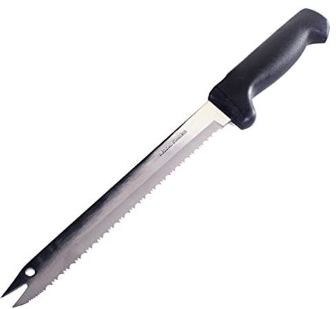 Kitchen Home Carving Bread Knife – 8” Ultra Sharp Surgical Stainless Steel Serrated All Purpose Kitchen Knife – Never Needs Sharpening - As Seen on TV and Live Demonstration
