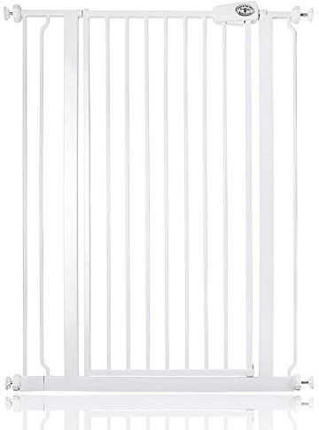 Bettacare Barn- och Husdjursgrind, 81,4 cm - 89 cm, Vit, Extra Hög Grind 104 cm i Höjd, Tryckmonterad Trappgrind, Barngrind och lämplig som Hundgrind eller Husdjursbarriär