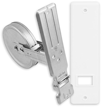 DIWARO® Gurtwickler | Lochabstand 185 mm | zweiarmig | für 16 m Gurt | weiß