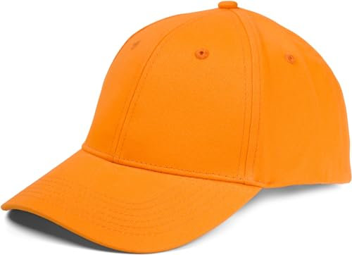 styleBREAKER Casquette de Baseball Unisexe à 6 Panneaux en Coton brossé, Fermeture à Crochet et Boucle réglable, Design uni pour Hommes et Femmes, Orange