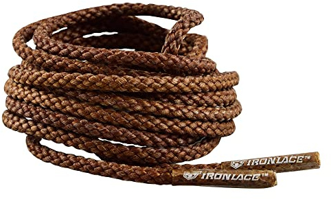 IRONLACE Unbreakable Boot & Shoe Laces - Brown - 45 Inches - 114 cm