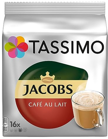 Jacobs Café au Lait, Capsules de Café, 16 T-Discs/P