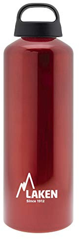 Laken Unisex – Adulti Alluminio Rosso, Bottiglia in Alluminio BPA Classic 1 Litro, Senza PBA