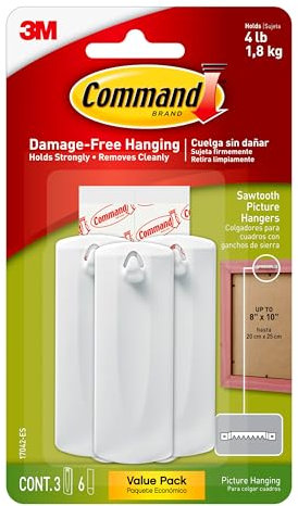 Command support pour photo dent de scie, blanc, 17042