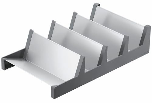 Blum AMBIA-LINE Gewürzregal | Schubladen Organizer für bis zu 16 Gewürzgläser oder -packungen | geneigte Fächer für perfekte Übersicht & schnellen Zugriff | platzsparend und stabil | Oriongrau