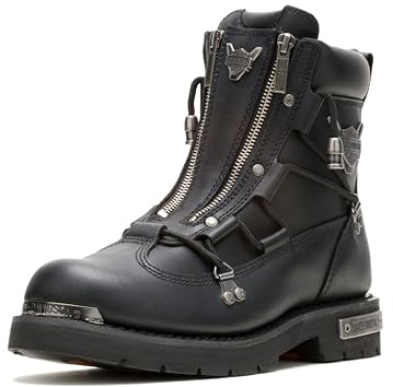 Harley-Davidson Men's Brake Light Leather Motorcycle Casual Boot, Black, 10.5