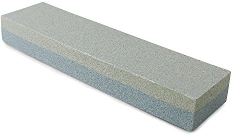 New Star Foodservice 36480 Combination Sharpening Stone Knife Sharpener, 8 x 2 x 1, Silver & Grey