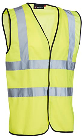 Blackrock Gilet jaune haute visibilité, gilet haute visibilité, gilet de sécurité, réfléchissant, PPE visible, haute visibilité, gilets de sécurité, vêtements de travail, cyclisme, homme et femme