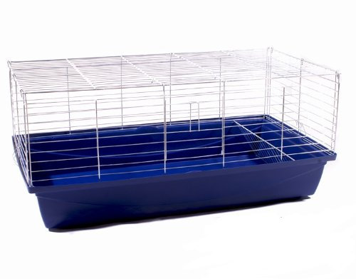 Hasenkäfig Kaninchenkäfig Meerschweinchenkäfig Kleintier Rabbit 100x54x48 blau