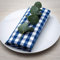 FILU Servietten 8er Pack Blau/Weiß kariert (Farbe und Design wählbar) 45 x 45 cm - Stoffserviette aus 100% Baumwolle im skandinavischen Landhausstil