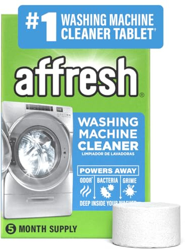 Affresh Washing Machine Cleaner, Helps Power Away Odor Causing Bacteria & Grime Deep Inside Pump, Valve & Hoses, 5 Time Release Tablets, 5 Month Supply