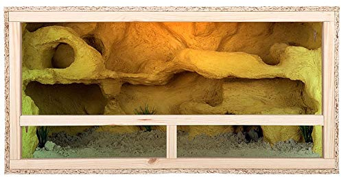 Repiterra Terrarium Reptiles & Batraciens En Bois OSB , Facile à Monter, Vivarium avec Aération Sur Les Côtés - 100x50x50cm
