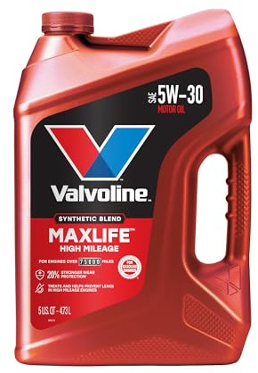 Valvoline MaxLife High Mileage 5W-30 Synthetic Blend Motor Oil 5 Quart