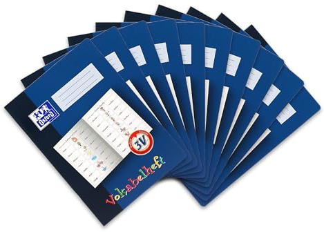 Oxford 100057954 - Cuaderno para vocabulario (10 unidades, A4, clase 3, cabecera, 16 hojas, 90 g/m2), color azul