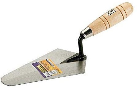 Alyco - Paleta Soldada Tipo Madrid, con Mango de Madera, 178 x 98 mm - 195710