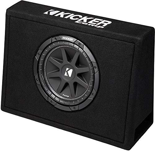 Kicker 43TC104 Comp 10-inch Subwoofer in Thin Profile Ported Enclosure 4-Ohm