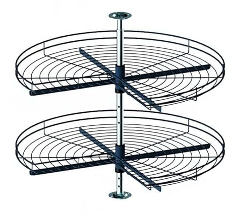 REJS THREE QUARTER KITCHEN CABINET 270 DEGREE CORNER CAROUSEL (Ø820, GRAPHITE)