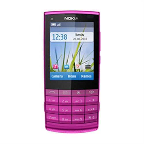 Nokia X3-02 Handy (Ohne Branding, 6,1 cm (2,4 Zoll) Display, Touchscreen, 5 Megapixel Kamera) pink