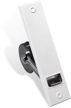 jarolift Einlass-Gurtwickler inkl. weiße Kunststoff Abdeckplatte/Lochabstand: 186 mm