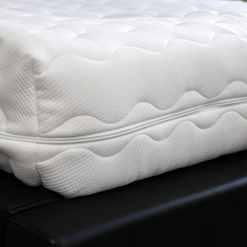 G BETTWARENSHOP – Ersatz Matratzenbezug – waschbarer Matratzenschoner mit Reißverschluss – Allergiker geeignet – Doppeltuch Bezug versteppt 180x200 cm, 20 cm Kernhöhe