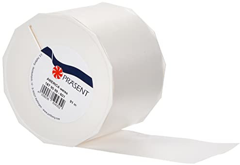 Präsent C.E. PATTBERG Geschenkband Weiss, 91 Meter Ringelband 90 mm zum Basteln, Dekorieren & Verpacken von Geschenken zu jedem Anlass