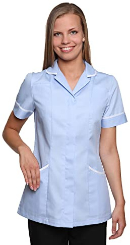 Mirabella Health & Beauty Women's Nightingale Healthcare Tunic Uniform Sky-White 10 UK