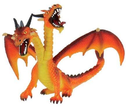 Bullyland 75598 - Fantasy - Drago Doppia Testa Arancio