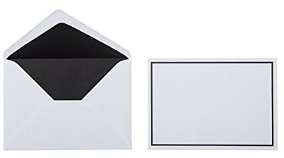 Trauerbriefumschläge, Kuverts mit schwarzem Rand im Format B6 (125 x 176 mm), Grammatur: 100 g/m², Farbe: Weiß, 25 Stück