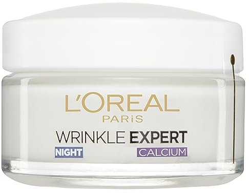 L’Oréal Paris Wrinkle Expert Anti-Wrinkle 55+ Night Cream, Moisturiser works Overnight to Reduce Wrinkle Appearance, Moisturise, Firm Skin & Redefine Contours, formulated with Calcium, 50ml