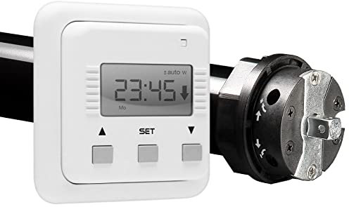 NOBILY *** Profi-Set/Maxi - Rolladenmotor Rohrmotor Rolladen Rolladenantrieb P5 10/15-60 (Zugkraft 25kg) + Zeitschaltuhr Relax EAN 4260355820173