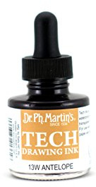 Dr. Ph. Martin's TECH Drawing Ink, 1.0 oz, Antelope (13W)