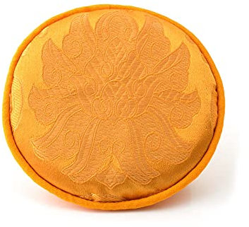 Pad für Klangschalen mit diversen traditionellen Mustern Ø 10 cm in verschiedenen Farben erhältlich (orange)