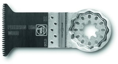 Fein E-Cut Precision BIM Sägeblatt, 10 Stück (Aufnahme Starlock Plus, Größe 65x50 mm, doppelseitige Japan-Verzahnung, extra breite Form) 63502208240