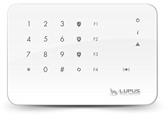 LUPUS Outdoorkeypad für die Smarthome Alarmanlagen, Kontrolleinheit zum scharf/home/unscharf schalten mit Tagreader, 4 Automationstasten, Batterie- oder Netzbetrieb