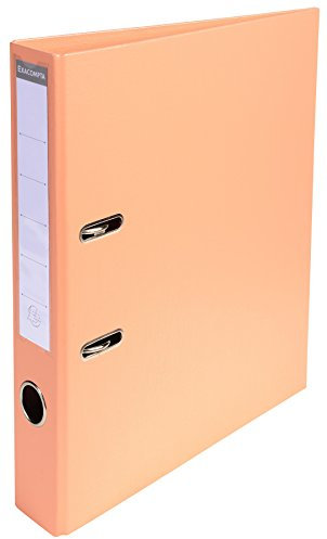 Exacompta 53505E Premium PP-Ordner Prem´Touch. 5 cm schmal DIN A4 Kunststoffbezug außen Papierbezug innen Rückenschild austauschbar Ringordner Aktenordner Briefordner Plastikordner lachs