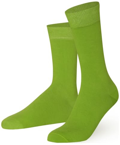 Mysocks Calcetines de color liso para hombres y mujeres Lima verde