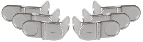 Dreambaby Style F1106 vinkellås lådesäkring skåp barnsäkring för lim, silver
