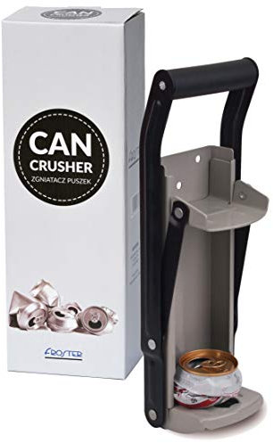 Froster Frantoio per lattine con apribottiglie, Montaggio a Parete, Schiaccia Lattine di Metallo 500 ml