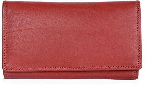 Damen Qualität Rotes Leder Portemonnaie - Brieftasche HMT